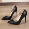 Fashion Women's Shoes Slip On Women's Pumps Autumn Pointed Toe Solid Sexy Dress Stilettos or Thin Heels Plus Size Shoes