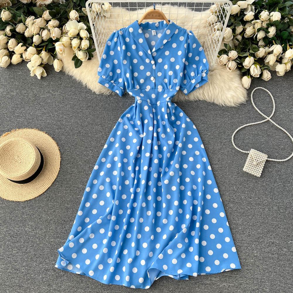 RUGOD Маленькое шифоновое платье Fresh Mori Super Fairy, темпераментное платье с V-образным вырезом, среднее и длинное платье феи Platycodon, платье для французского чая-брейка