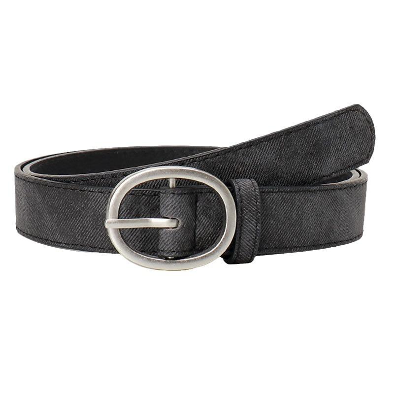 Women's Oval Alloy Buckle Belt Fashion PU Leather Casual Jeans Decor Belt