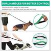 Dog Leash with Waist Bag Reflective Retractable Leash for Two Dogs Hands-Free Running Leash with Padded Handles Night Safety Walking Gear