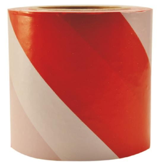Warning Tape 100M X 80Mm White - Red