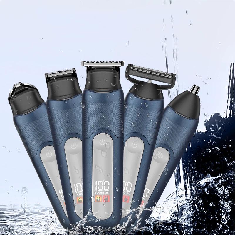 New multifunctional men's multifunctional body hair trimmer household hair clipper 5-in-one shaver nose hair trimmer