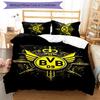 3pcs Borussia Dortmund pattern bedding set duvet cover set includes duvet cover &pillowcases,perfect all season bedroom decoration&gift