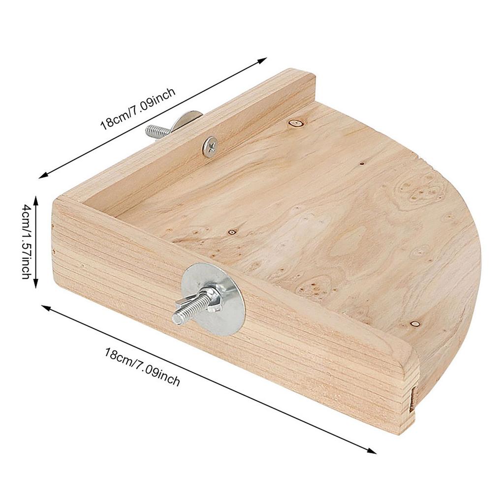Wooden Corner Platform Rack Rest Stand for Parrot Hamster Chinchillas Small Pet Cage Accessory