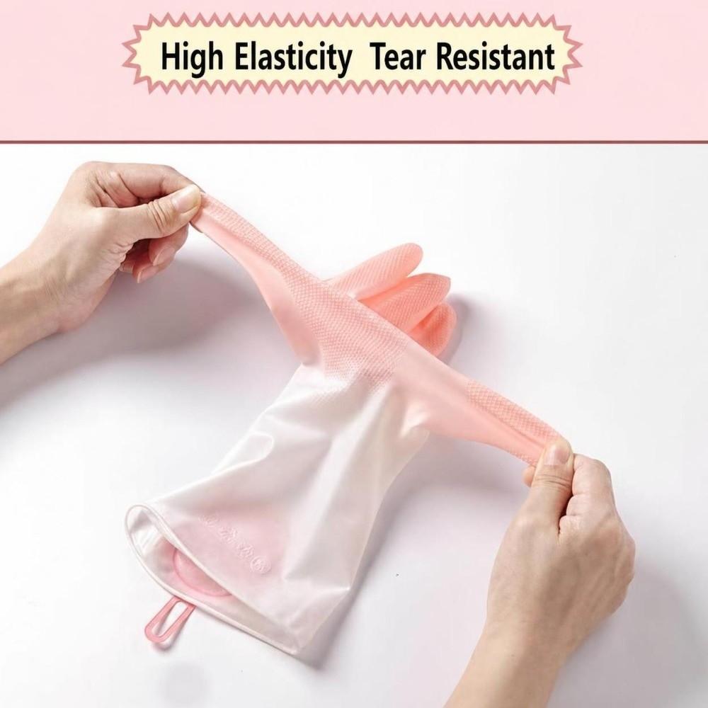 Natural Latex Dishwashing Gloves Waterproof Latex Protective Gloves For Laundry Cleaning