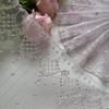 Японское розово-фиолетовое вышитое сетчатое кружево для DIY-одежды для кукол и аксессуаров для юбок в стиле Лолита и Ципао