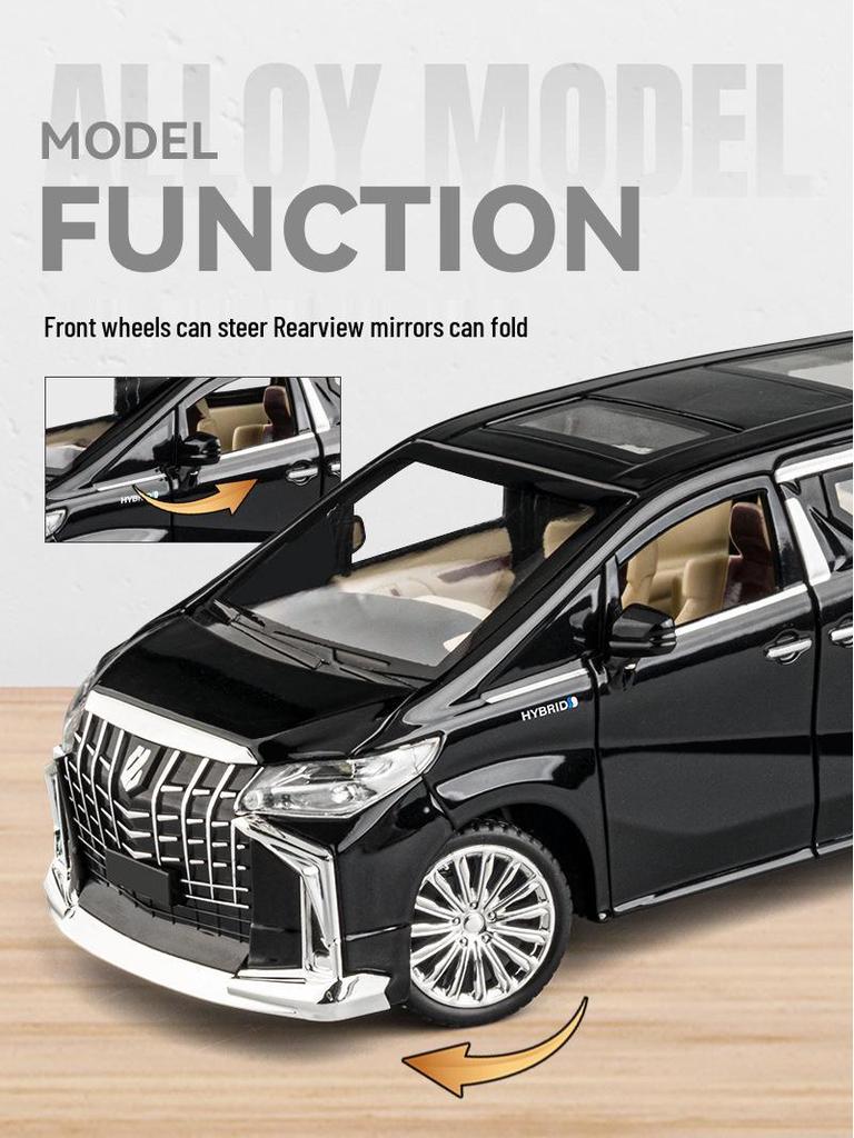 CheZhi 1:24 Toyota Alphard Радиоуправляемая Машинка со Звуком и Светом - Электрический Бизнес-Автомобиль с Оттяжкой