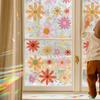Laser-cut Vibrant Floral Pattern Home Glass Door and Window Decorative Static Cling Stickers