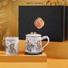 Ча Сюнь Восхождение Дракона Белый Фарфор Фильтр Чайная Чашка Подарочный Набор