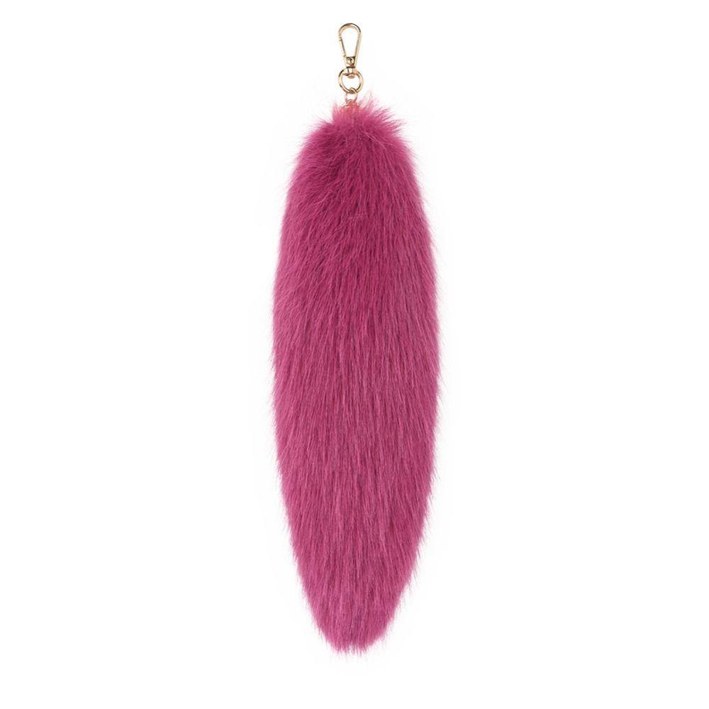 Long Hair Tail Hanging Keychain Bag Charms Plush Tail Keyring Fur Tails Pendant Women Ladies