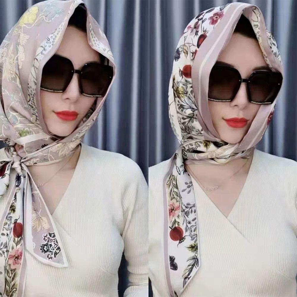 Sun-Resistant Baotou Hat Simulation Silk Headscarf Fashion Hijab Cap Women