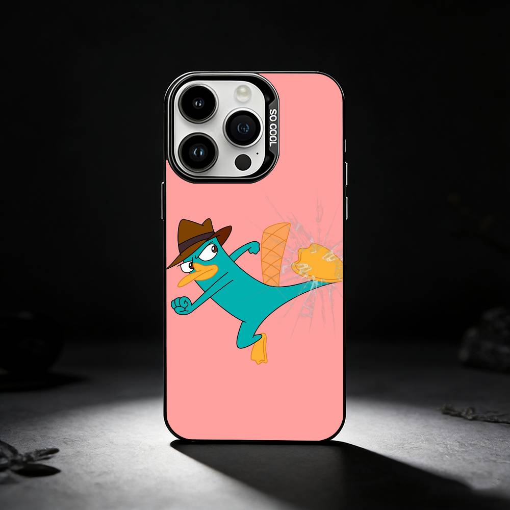 Милый мультяшный утконос Перри чехол для телефона iPhone 17,16,15,14,13,12,11 Plus,Pro Max,XS,Цветной серебристый чехол для телефона