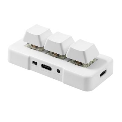 MK321U 3-клавишная проводная мини-клавиатура по индивидуальному заказу с механическим синим переключателем, съемный кабель для передачи данных