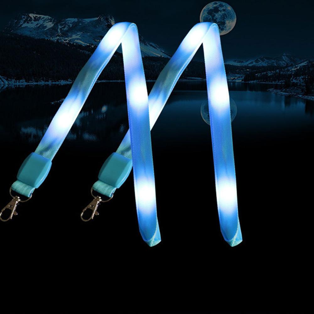 LED Light Up Neck Strap Flashing Lanyards Card Holder ID Badge Case Cruise Lanyards Keychain