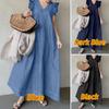 2024 V-neck Bohemian Plus Size Loose Denim Dress