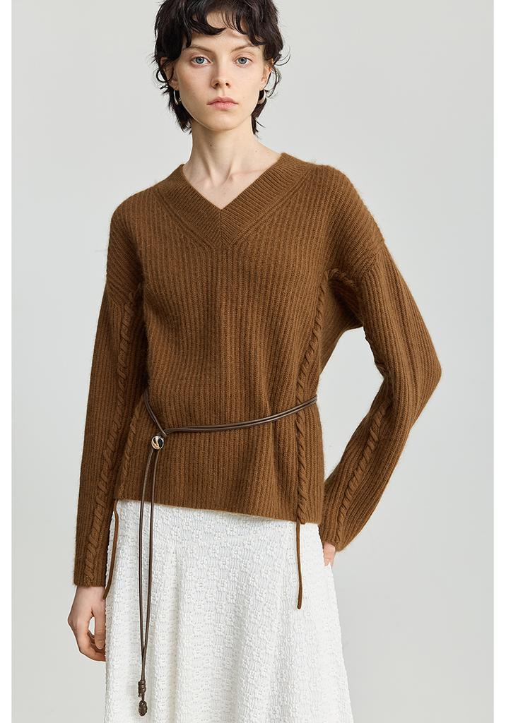 LILY V-neck Knitted Sweater