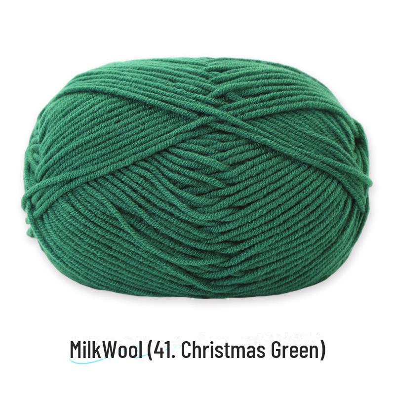 4-Strand Combed Milk Cotton Yarn Ball for DIY Crochet: Doll Making & Baby Sweater/Scarf Kit