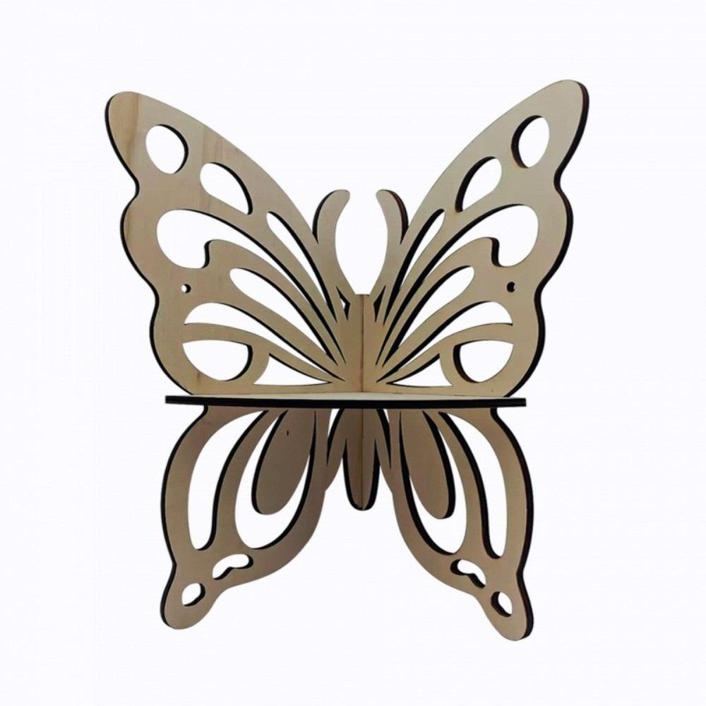 Wall-Mounted Butterfly Shaped Shelf Artistic Decorative Wall Bracket Display Shelf Home Decor
