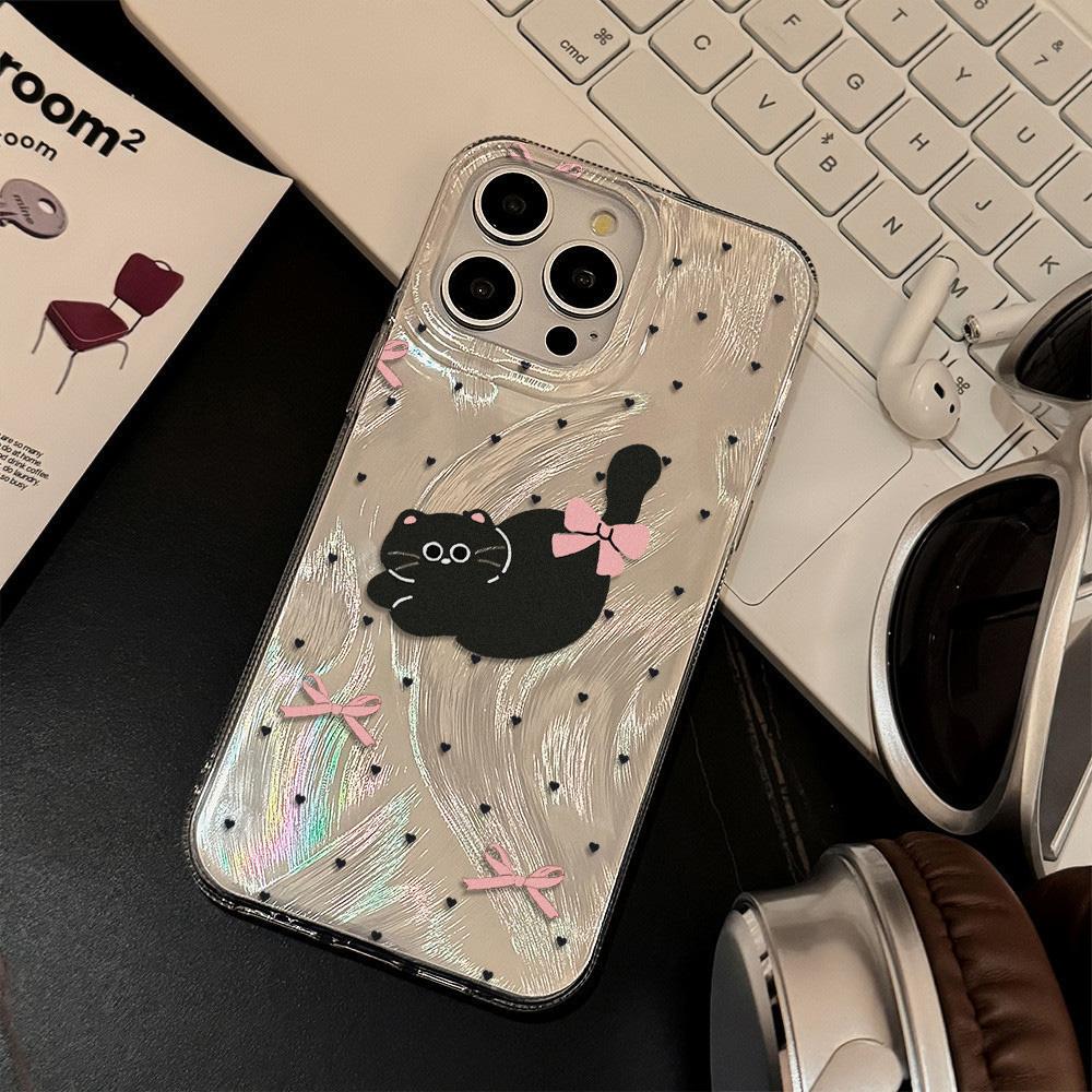 Чехол для телефона Feather Luster для Samsung A53 A14 A33 A12 A32 S24 S23 Plus S20 S21 FE для iPhone 17 15 16 13 Pro 17 16 Pro Max Чехол для телефона с бабочкой и бантом
