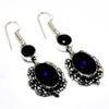 Amethyst Gemstone 925 Silver Plated Handmade Jewelry Earring 1.89"