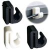 Versatile Groove Edge Clamps Pergola Cable Clip, Outdoor Light Wire Organizer Hook for 3-8mm Strings, Tool-Free Snap-On String Clips Install,