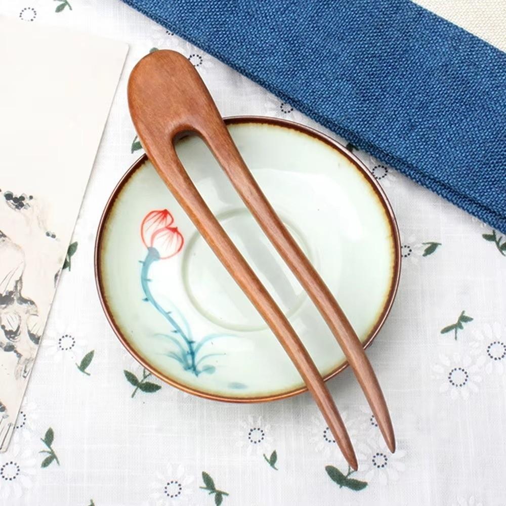 Chinese Style Wooden Hair Sticks Handmade Ponytail Hair Bun Maker Wood Hairpins and Clips  Girls
