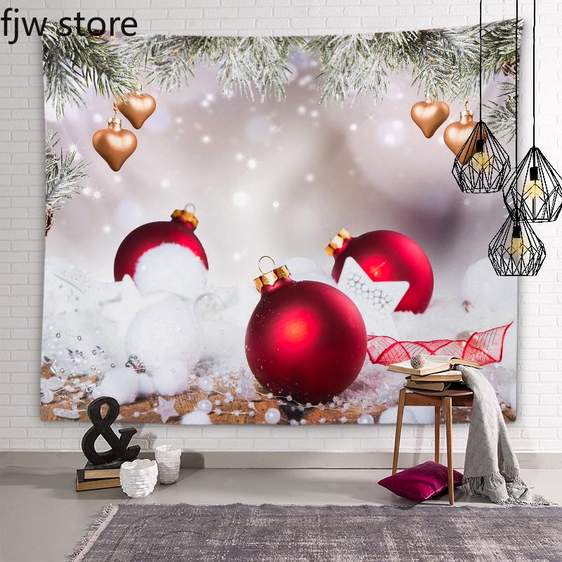 Рождественское Новогоднее украшение, гобелен, Рождественский шар, подарок, гобелен, настенное художественное украшение, комната в общежитии, гостиная, домашний декор