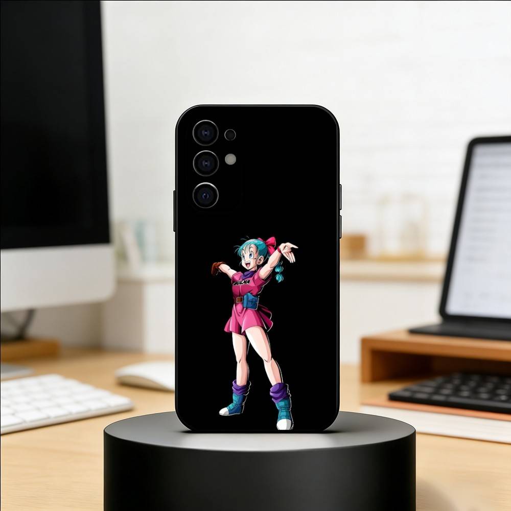 Dragon Ball Bulma Phone Case Black Silicone Soft For Samsung S25,S24,S21,S22,S23,S30,Ultra,S20,Plus,Fe,Lite