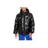 Down Jacket Kids Solid Color Logo Fleece Warm Black Kids Jackets FZ6221-010