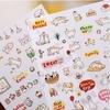 6sheet Suit Creative Stationery Lovely Cat Diary Decoration Stickers Cartoon Animals Stickers