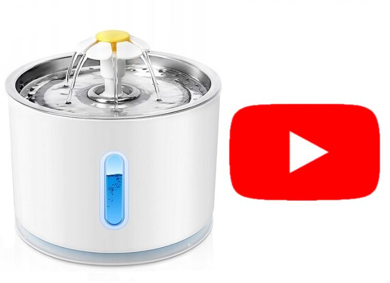 Fountain Drink For Cat Dog Bowl Automatic Drinker Led Silent + Filter