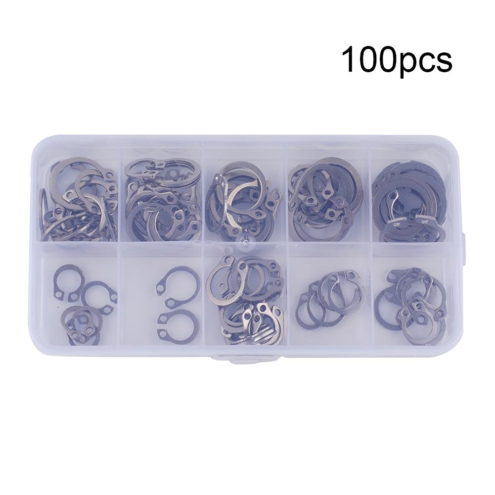 Snap Retaining Ring Storage 100pcs 304 Stainless Steel 8-18mm