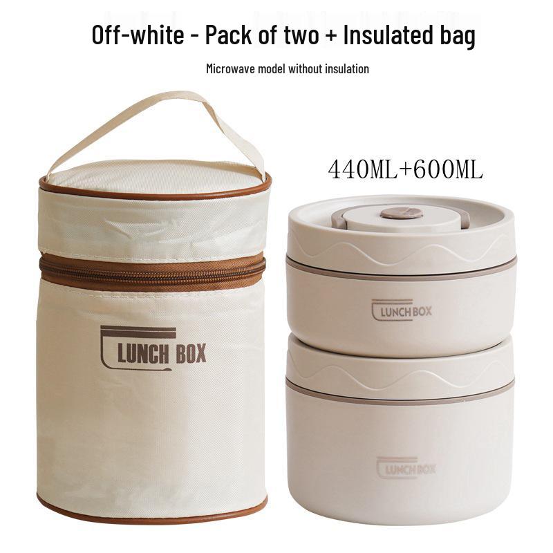 316L Stainless Steel Insulated Bento Lunch Box - Microwaveable & Portable for Office Workers & Students