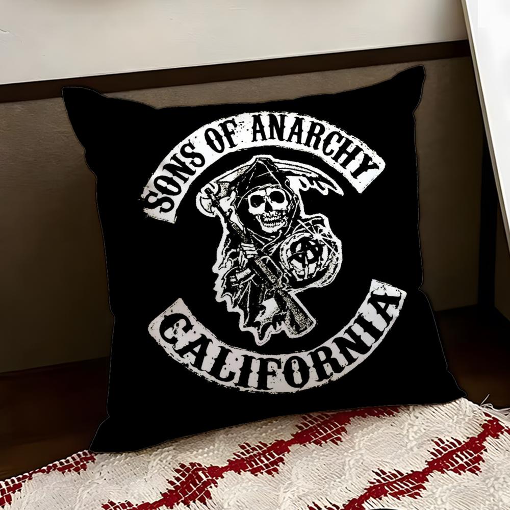 SSons of AAnarchy Cushion Cover Reversible Soft Durable Pillow Cover Home Car MultiScene Use for Daily Comfort