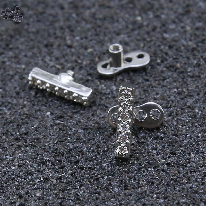 2Pcs Eye Catching Body Piercing Studs With Geometric Design Stainless Steel Contemporary Piercing Accessories