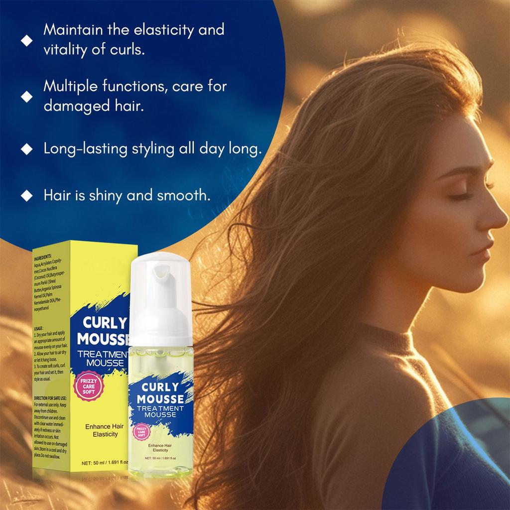 Curl Styling, Curl Hair Retention Elasticity Curl Cream For Wavy Hair Elastic, Moisturizing Set Hair Conditioning,50ML