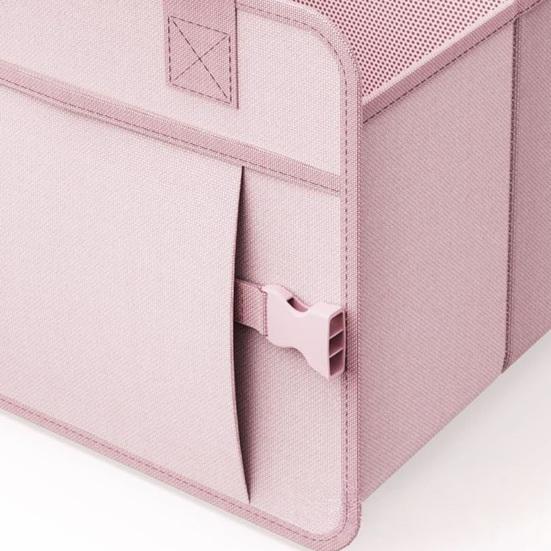 Car Trunk Organizer Foldable Portable Storage Box with Non-Slip Base 2 Compartments Car Storage Container for Groceries Sports Gear