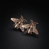 1Pair Vintage Gold Silver Color Retro Bee Brooches Men Women Metal Suit Collar Pins