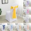 5Pcs Chair Sashes Bright Color Soft Fabric Washable Smooth Non-Fading Decorative Polyester Wedding Party Banquet Chair Bow-knot Sashes Party Supplies