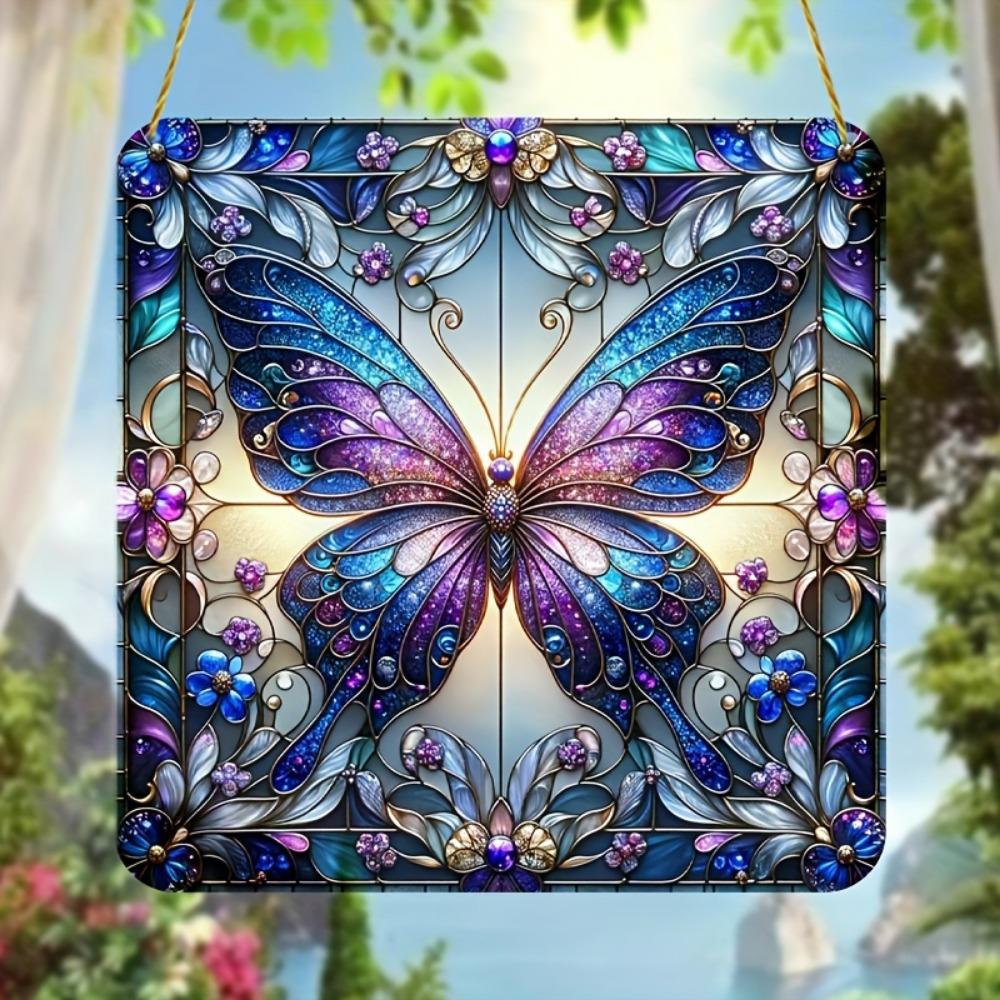 Butterfly Sun Catcher. Mother's Day Gift, Wreath Center & Decor for Room, Home and Garden.
