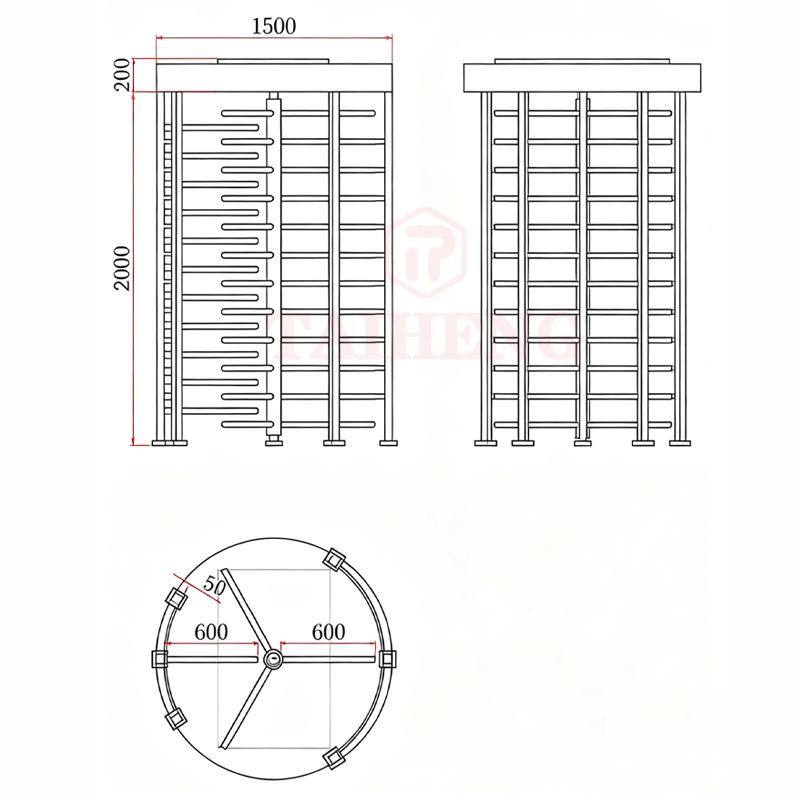 Full Height Facial Recognition Pedestrian Turnstile with Real-Name Attendance System