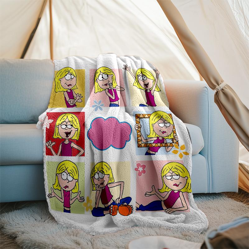 Lizzie McGuire Theme Printed Blanket - Perfect for Couch, Bed, Travel & Outdoor Use | Machine Washable, Cozy & Durable.
