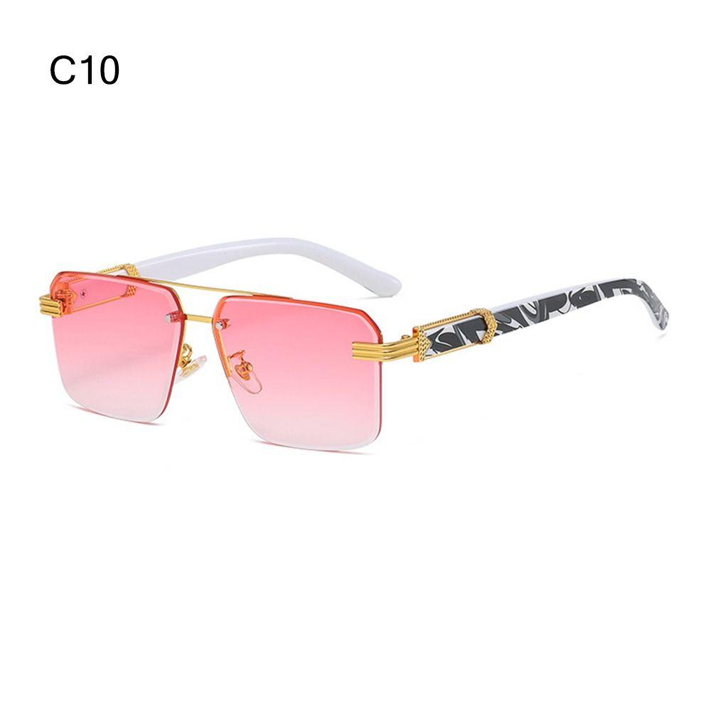 Fashion Square Rimless Sunglasses Men Women Luxury Frameless Sun Glasses Gradient Shades UV400 Cutting Lenses Eyeglasses