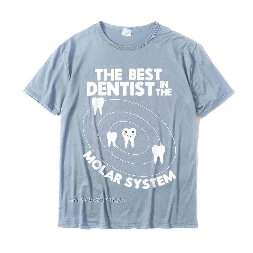 Best In The Molar System Design - Funny Tooth Pun T-Shirt Normal Top T-Shirts Classic Tops Tees Cotton Mens Classic