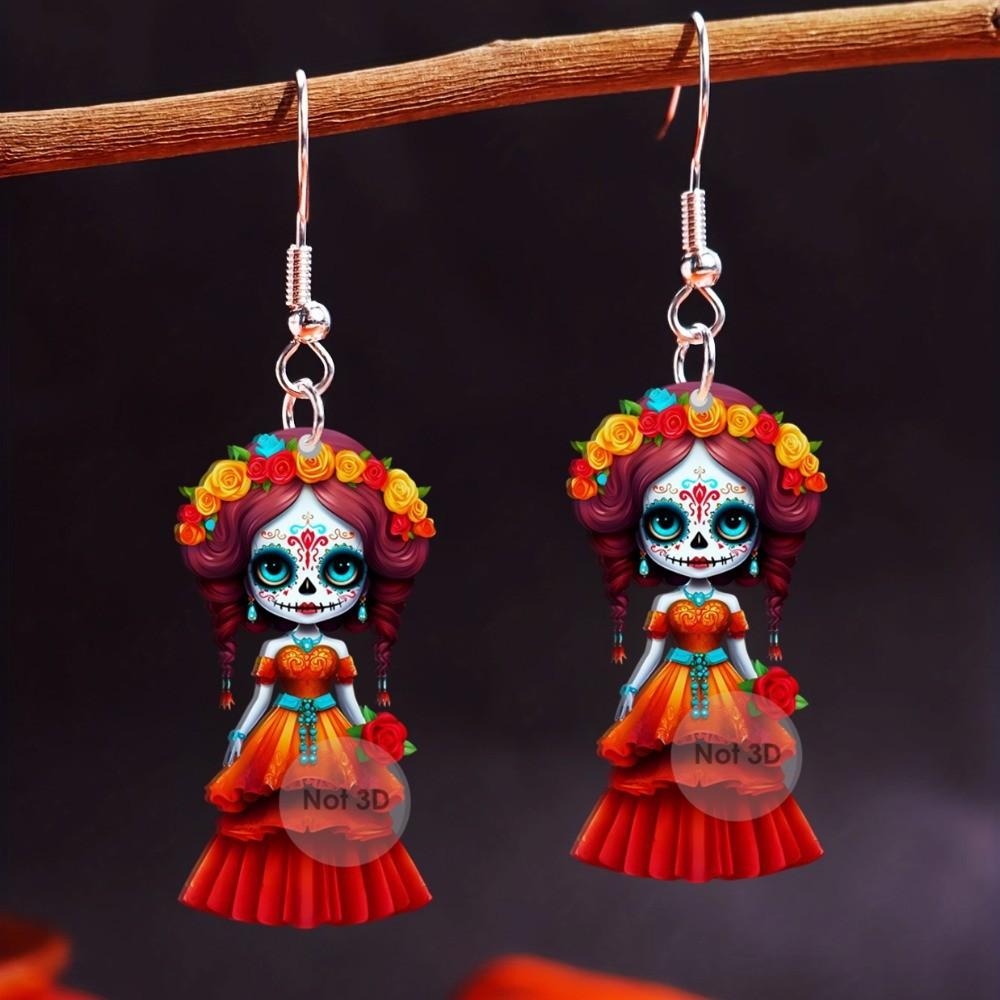 Fashion Acrylic Gothic Earrings Halloween & Day of the Dead Gifts Unique Fashion Accessories Suitable for Personality