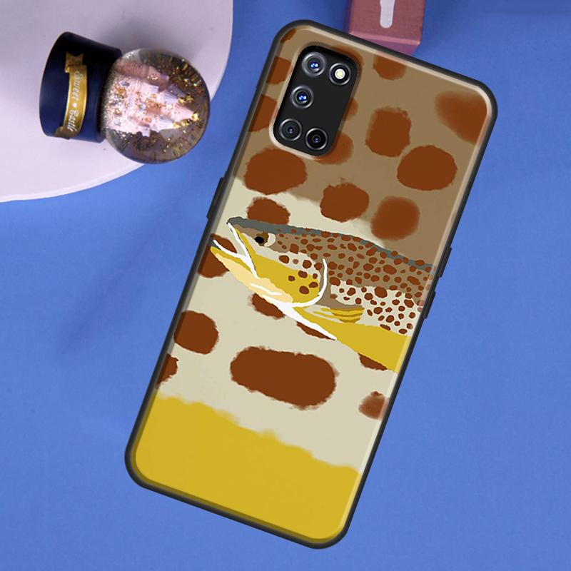 Brown Trout Fly Fishing Phone Case For Oppo A60 A40 A80 A16 A76 A96 A91 A15 A17 A74 A94 A54 A57S A18 A38 A58 A78 A98