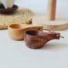 Finland Tea Cup Rubber Wood Small Wooden Mug Single Hole Water Coffee Cups