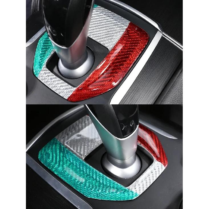 For Alfa Romeo Giulia 2017-2019 Real Carbon Fiber Car Center Console Gear Shift Panel Cover Trim Car Interior Accessories