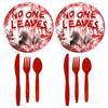 Halloween Party Decorations Bloody Handprints Paper Plates Tablecloths Party Tableware Sets