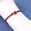 Сплетенный вручную фиолетовый киноварный браслет на удачу ручной работы, браслеты из красной веревки, размер регулируется